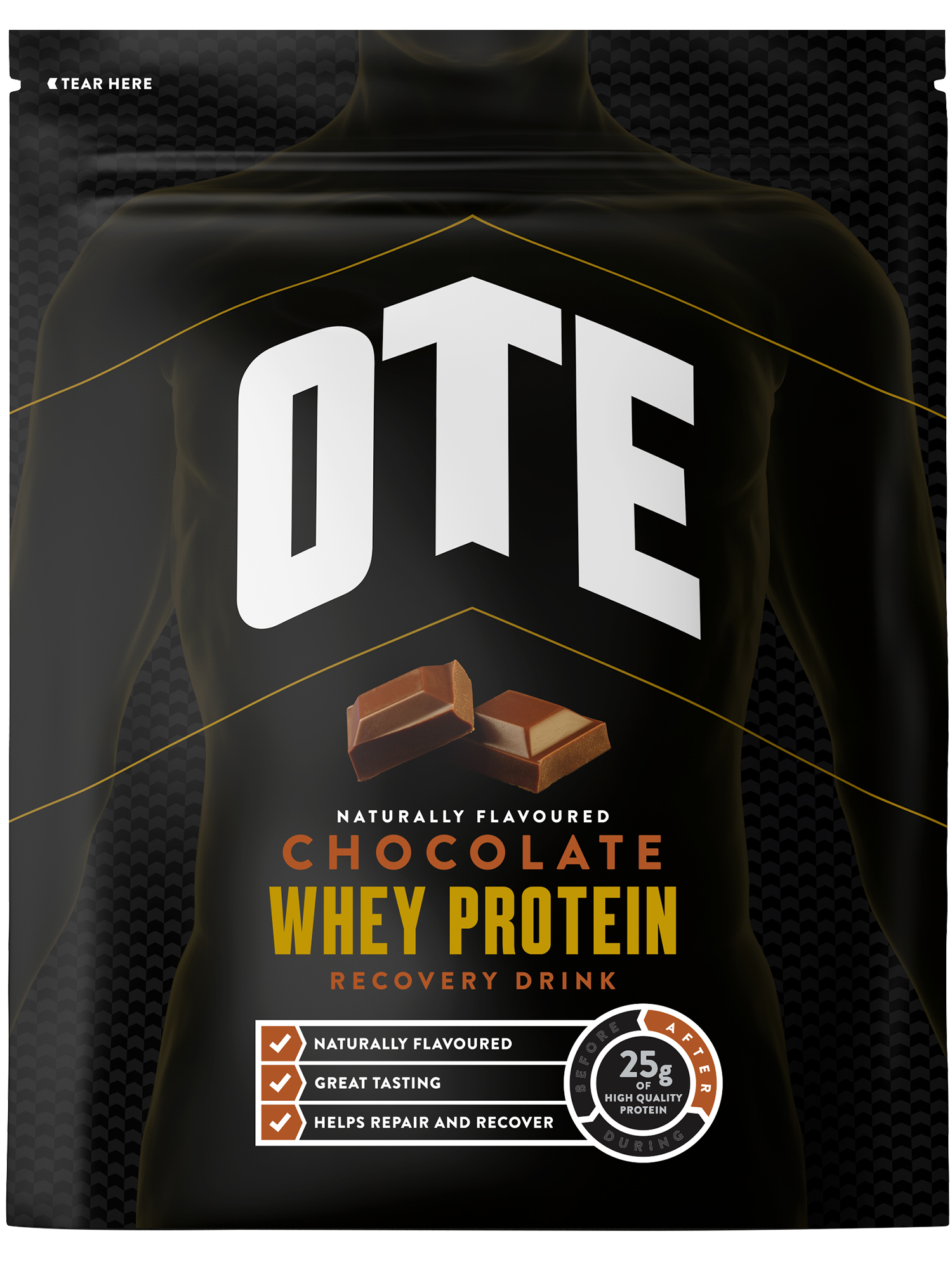 Chocolate Whey Protein Recovery Drink Sachet