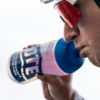 Cyclist Drinking from an OTE Bottle