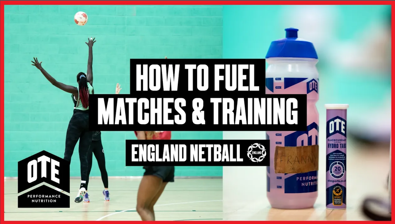 OTE Sports Proud To Fuel England Vitality Roses — OTE Sports